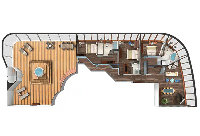 3 bedroom villa floor plan is shown in the picture during the review article of NCL Suite Vs Haven