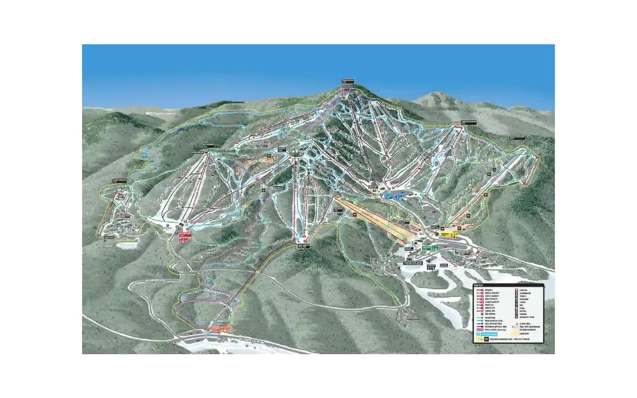 Killington ski map is shown
