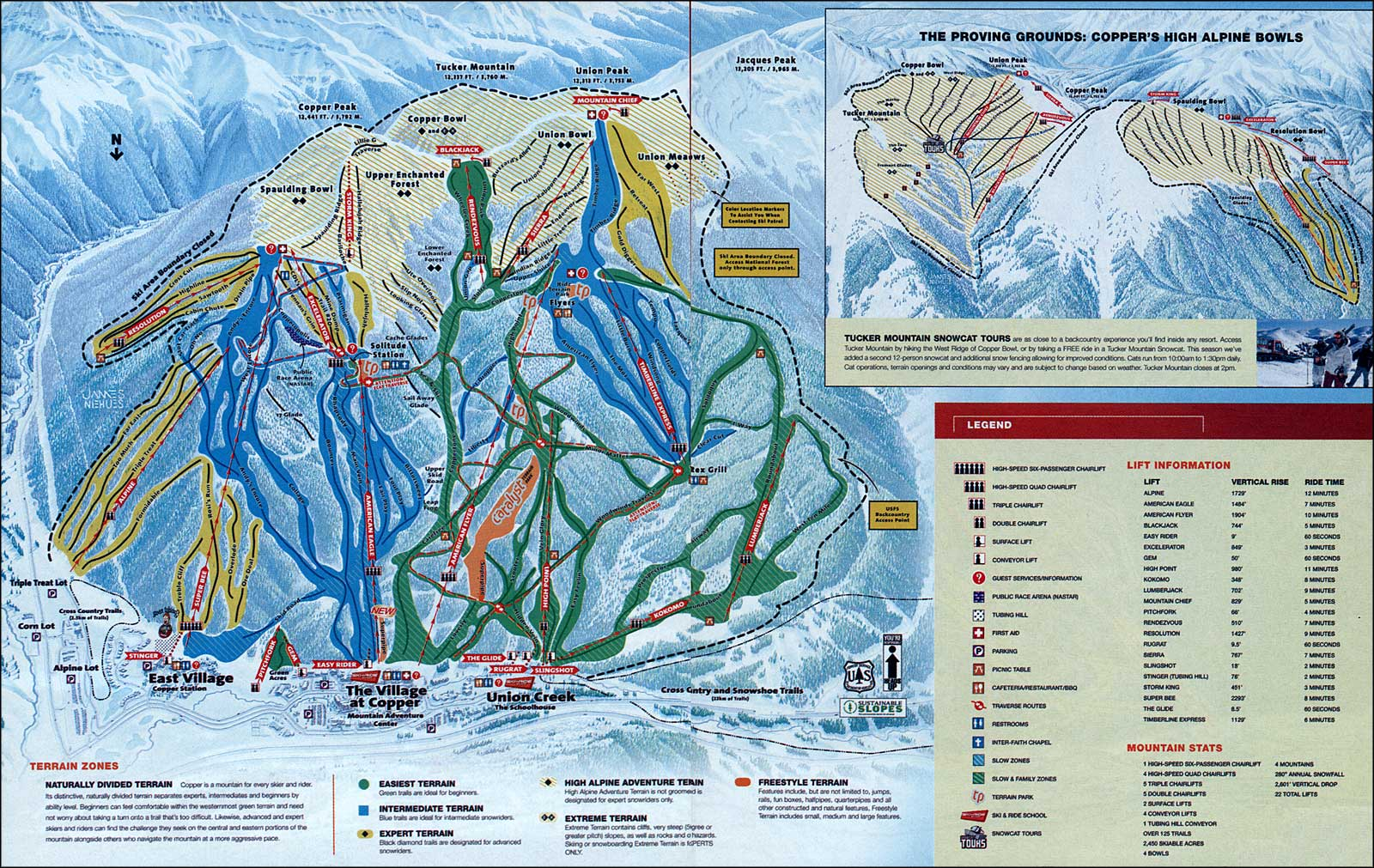 Map of Copper mountain skiable area is shown with ski trails while reviewing it against Keystone