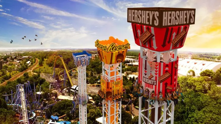 Hershey Park is shown in the picture while comparing it vs Sesame Place