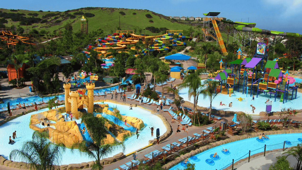 Sesame Place park is shown in the picture while comparing it vs Hershey Park