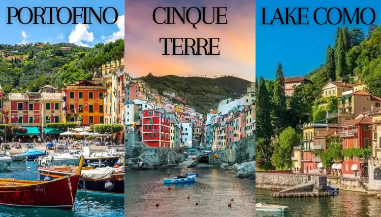 picture shows beautiful pictures of Portofino vs Cinque Terre vs Lake Como