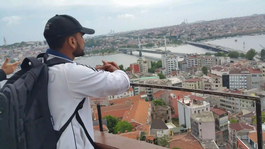 imran satti at Istanbul and the picture is taken from the top of Galata tower