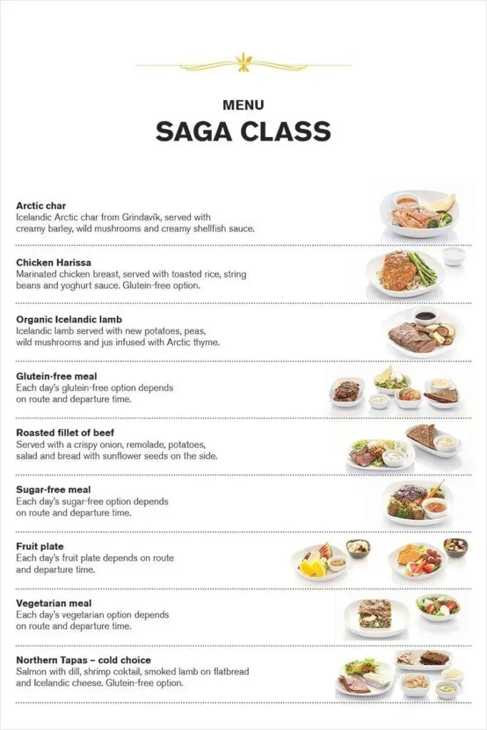 iceland air saga class menu

