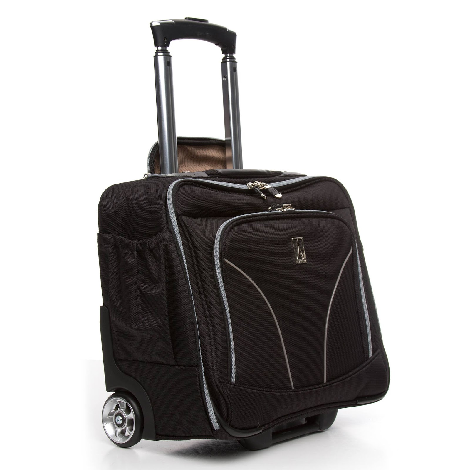 A TravelPro walkabout suitcase is shown in the picture while comparing it against Maxlite
