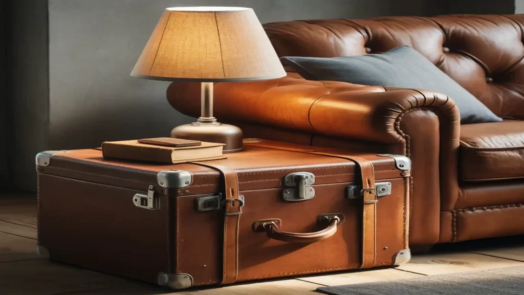 Turn your old suitcase into a side table