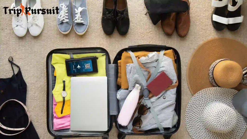 Featured image shows how to pack shoes in a suitcase