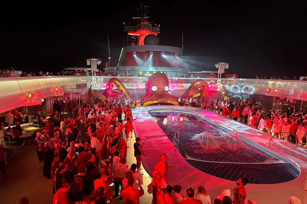 Scarlet Night onboard Scarlet lady is fun filled night for entertainment of guests